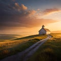 horizon sky morning sunset cloud dawn sunrise evening dusk sunlight hill tower sea field landscape sun coast plain prairie