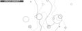 Horizonal banner with dynamic waves and dots. Simple minimal style. Futuristic vector pattern. Abstract cover