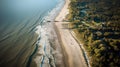 Horizons of Tranquility: A Captivating Aerial Perspective of the German Baltic Sea Coastline