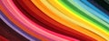 Horizontal Abstract vibrant color wave rainbow strip paper background