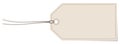 Horizontal Angled Hangtag Seam Beige With String And Shadow