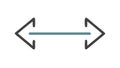 Horizontal Arrows Icon Vector Illustration, Expand Resize, vector design Generative AI Royalty Free Stock Photo