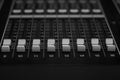 Horizontal Digital Audio Mixing Console Faders