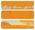 Horizontal autumn banners Royalty Free Stock Photo