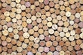 Horizontal background of wine corks Royalty Free Stock Photo