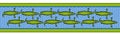 horizontal band of aligators in river Royalty Free Stock Photo