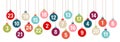 Banner Advent Calendar Banner Colorful Hanging Christmas Balls