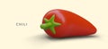 Horizontal banner with chili pepper. Time to add spice. Natural seasoning Royalty Free Stock Photo