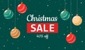 Horizontal banner Christmas and New Year discounts