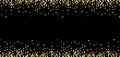 Horizontal Banner with Golden Sparkling Sequins Royalty Free Stock Photo