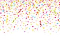 Horizontal Banner Graphic Colorful Streamers Confetti And Stars Royalty Free Stock Photo