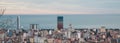 horizontal banner panorama of the city of Batumi in Georgia and the Black Sea Royalty Free Stock Photo