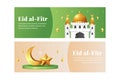 Eid al-fitr banners in realistic style