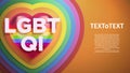 Horizontal banner, vector illustration about LGBTQI movement. Royalty Free Stock Photo