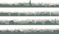 Horizontal banners of big European city.