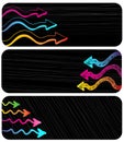 Horizontal Banners Set: Cool Arrows Royalty Free Stock Photo