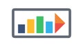Horizontal Bar Chart Icon for Data Visualization & Trends, vector design Generative AI Royalty Free Stock Photo