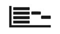 Horizontal Bar Graph Icon, Data Visualization and Statistics, vector design Generative AI Royalty Free Stock Photo