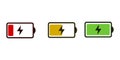horizontal battery charge level indicator symbol Royalty Free Stock Photo