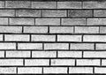 Horizontal black and white brick wall texture background