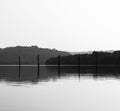 Horizontal black and white fishing nets reflections background b Royalty Free Stock Photo
