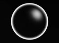 Horizontal black and white sphere ball illustration Royalty Free Stock Photo
