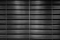 Horizontal black and white steel grid texture background