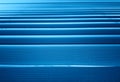 Horizontal blue office blinds bokeh background