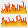 Horizontal bonfire template for web or brochure Royalty Free Stock Photo