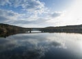 Horizontal bridge over the Alagon river in Guijo de Granadilla in Extremadura