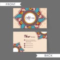 Horizontal Business Card or Visiting Card set. Royalty Free Stock Photo