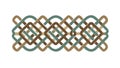 Horizontal Celtic Knot Pattern Strip Design, vector design Generative AI Royalty Free Stock Photo