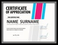 Horizontal certificate template,diploma,Letter size ,vector