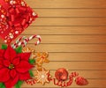 Christmas wooden background 2