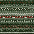 Horizontal Christmas seamless pattern. Christmas ornament for greeting cards and wrapping paper. Royalty Free Stock Photo