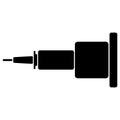 Horizontal CNC machine spindle icon