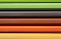 Horizontal color pencils gradient spectrum texture Royalty Free Stock Photo