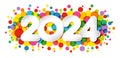 2024 horizontal colorful banner icon