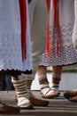 Horizontal colour image of female polish dancers in traditional Royalty Free Stock Photo