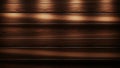 Horizontal dark wood planks with warm light reflecting on the surface Royalty Free Stock Photo