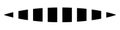 Horizontal dashed, segmented lines design shape element