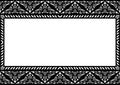 Horizontal Design of Thailand flower square frame border