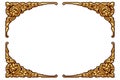 Horizontal Design of Thailand flower square frame border