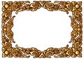 Horizontal Design of Thailand flower square frame border