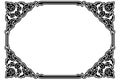 horizontal Design of Thailand flower square frame border