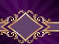 Horizontal diamond-shaped purple banner