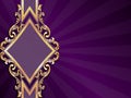 Horizontal diamond-shaped purple banner