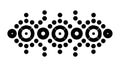 Horizontal Dot Pattern, Abstract Decorative Element, vector design Generative AI Royalty Free Stock Photo
