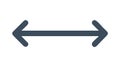 Horizontal Double Arrow Icon for Resize Expand Width Adjust, vector design Generative AI Royalty Free Stock Photo