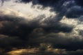 Horizontal dramatic cloudscape background Royalty Free Stock Photo